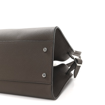 The Row Matte Grained Calfskin Margaux Shoulder 12 Deep Brown 9 of 10