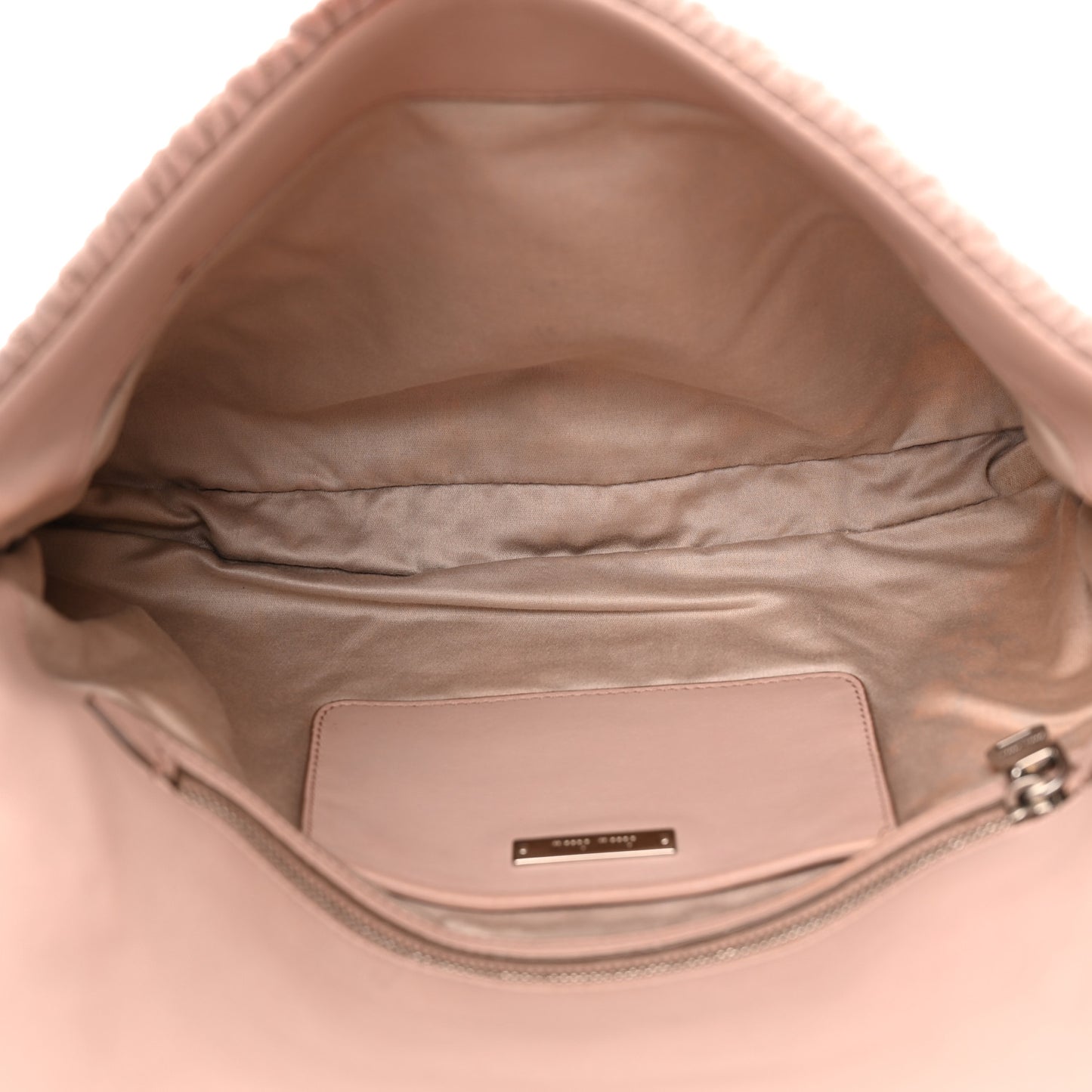 Nappa Matelasse Crystal Flap Clutch Cammeo