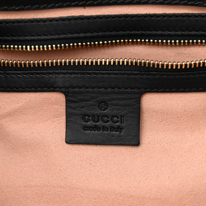 Gucci Nappa Bamboo Small Nymphaea Top Handle Bag Black 5 of 10