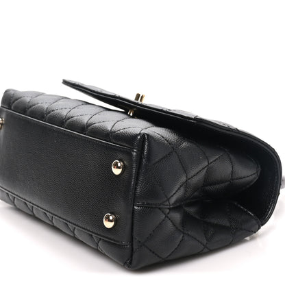 Chanel Caviar Quilted Lizard Embossed Mini Coco Handle Flap  Black 10 of 10