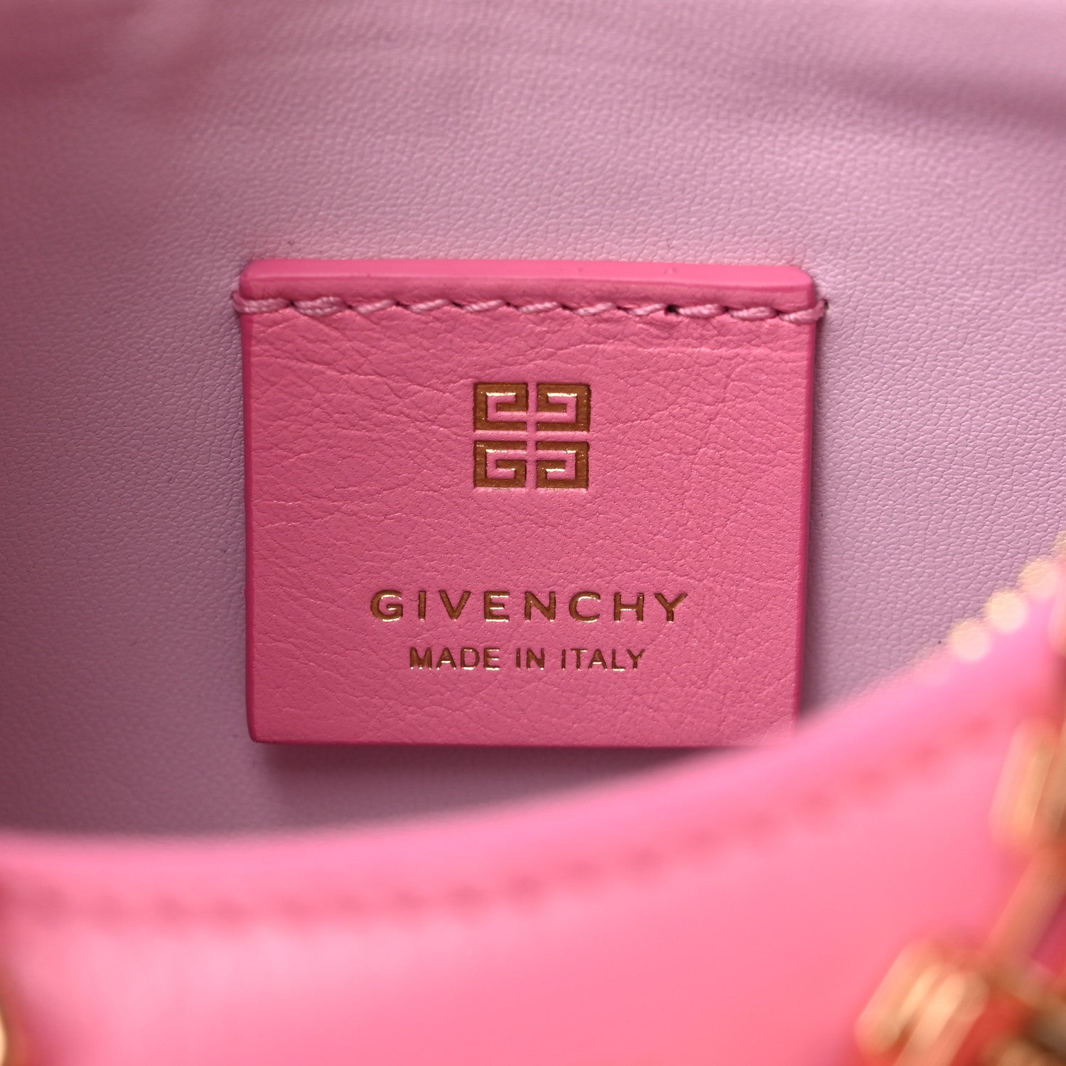 Givenchy Smooth Calfskin Mini Moon Cut Out Shoulder Bag Bright Pink 6 of 9