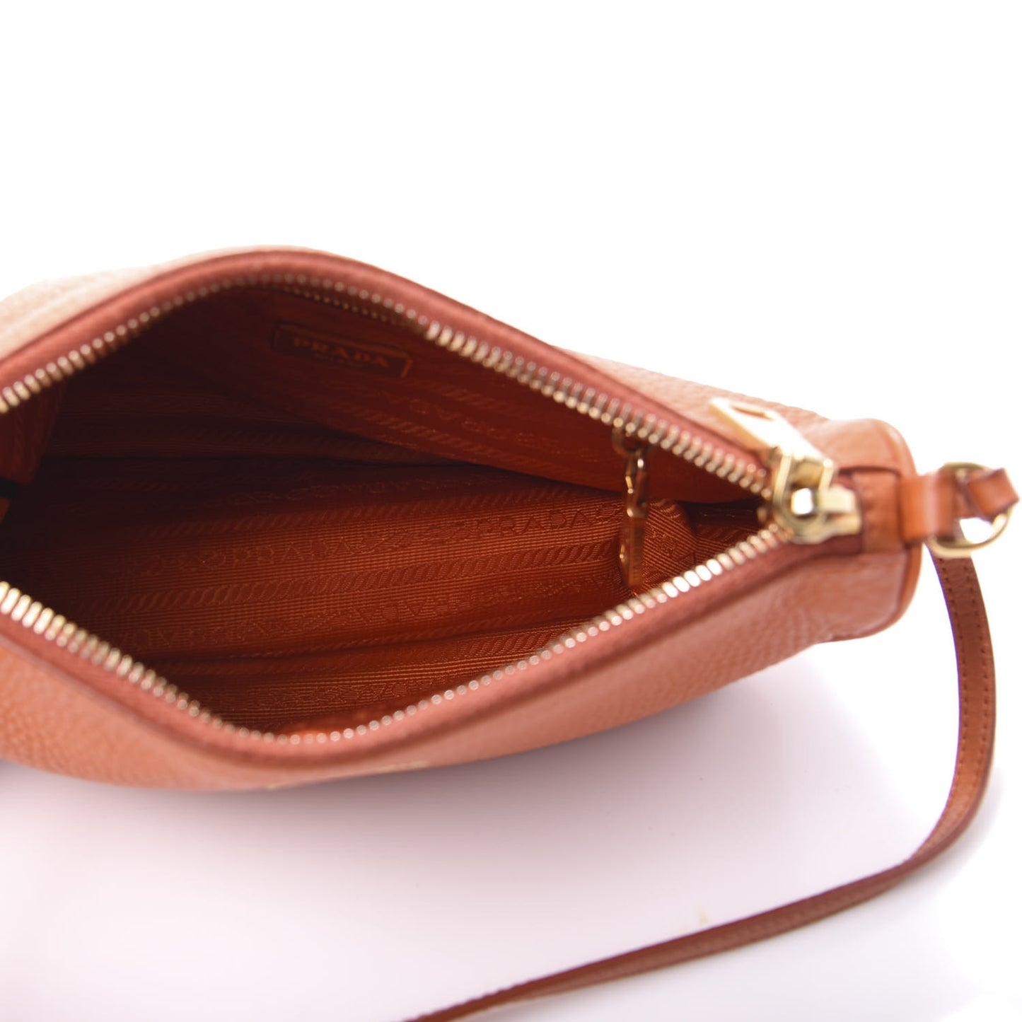 Vitello Daino Shoulder Bag Papaya