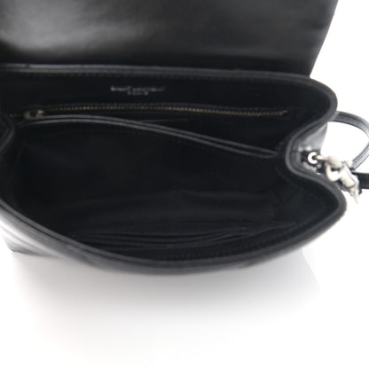 Saint Laurent Calfskin Y Quilted Monogram Toy Loulou Crossbody Bag Black 7 of 12