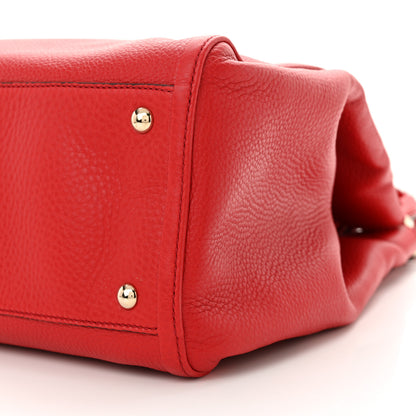 Gucci Pebbled Calfskin Medium Soho Shoulder Bag Tabasco Red 10 of 11