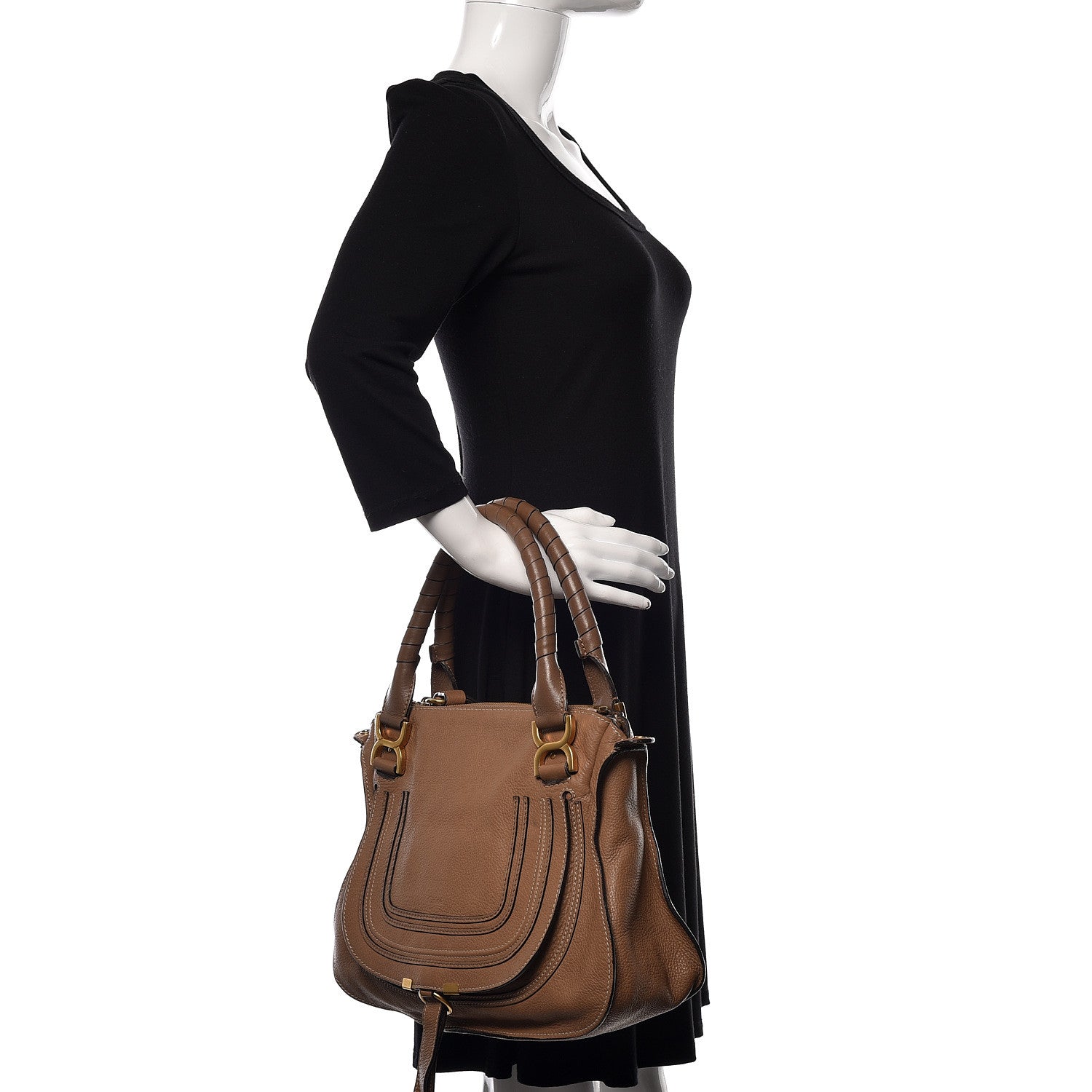 Chloe Calfskin Small Marcie Satchel Nut 2 of 12