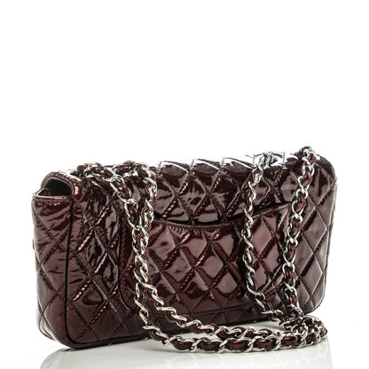 Chanel Patent Quilted East West Flap Bordeaux 4 of 14