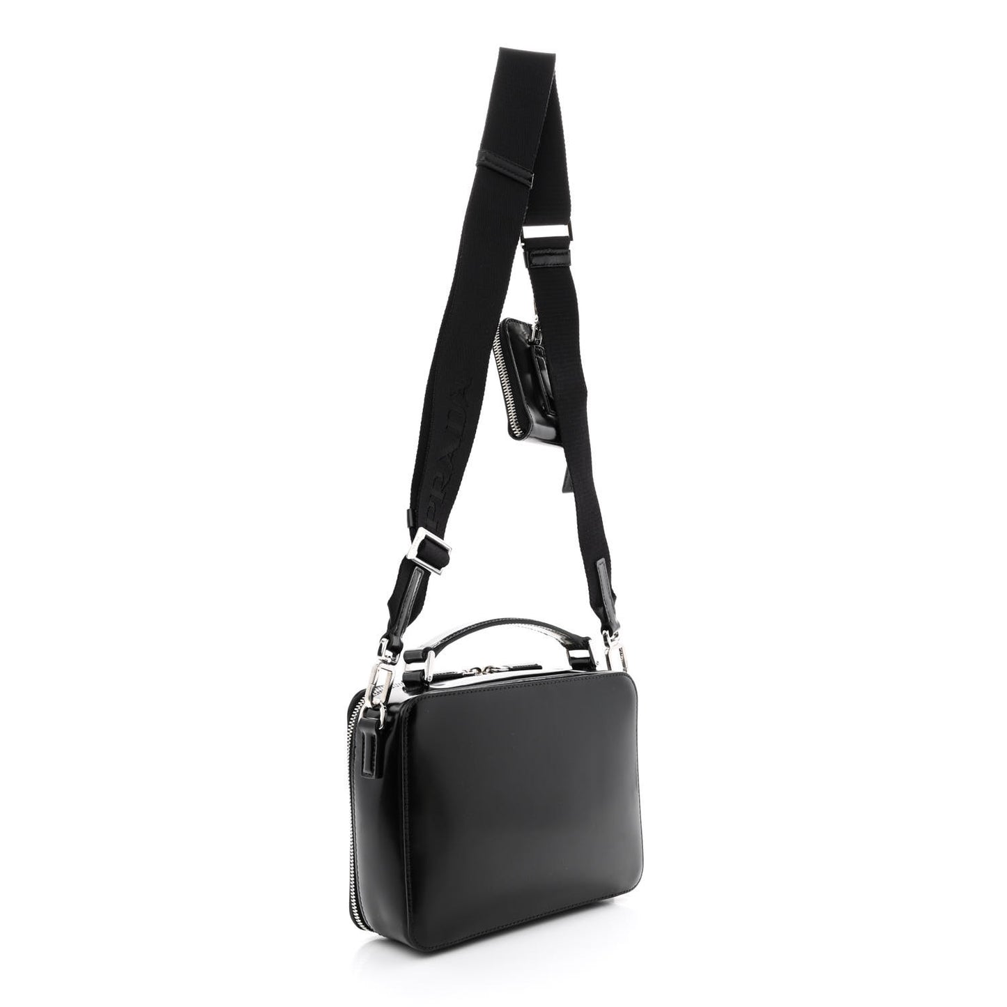 Spazzolato Medium Brique Crossbody Bag Black