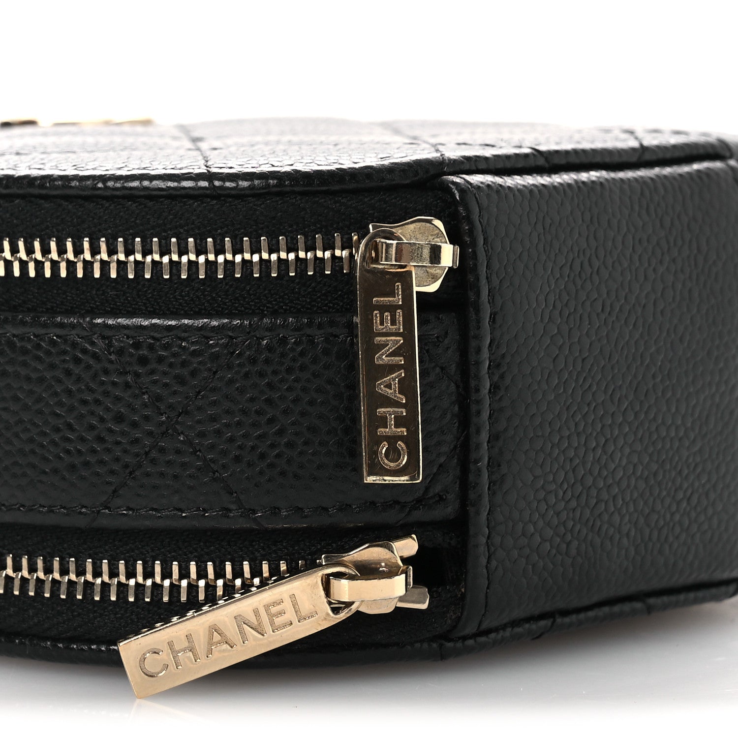 Chanel Caviar Quilted Round Handle With Care Vanity With Chain Black 9 of 11