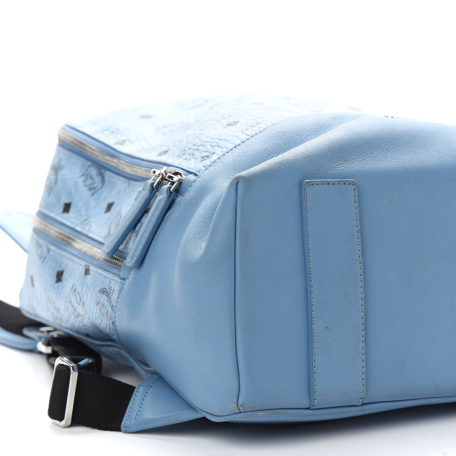 MCM Visetos Backpack Denim 7 of 9