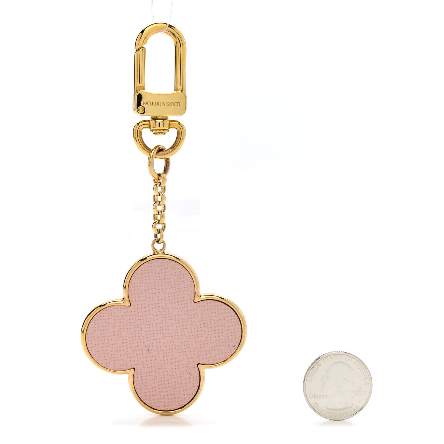 Metal Monogram Into The Flower Bag Charm Key Holder