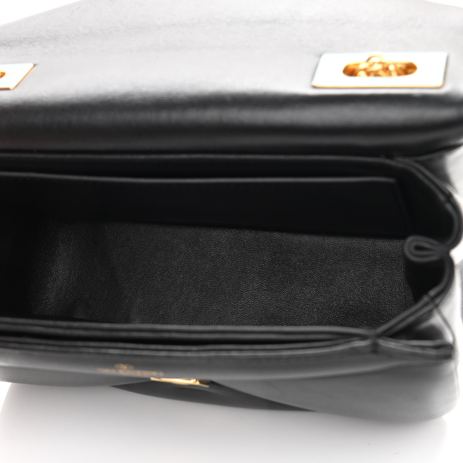 Valentino Garavani Nappa One Stud Chain Clutch Black 5 of 12