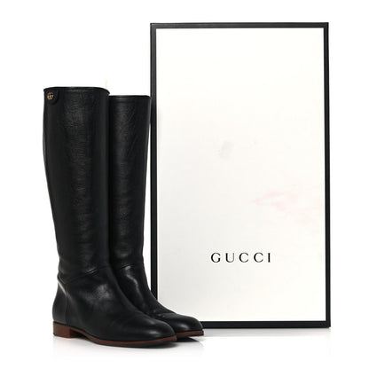 Gucci Calfskin Piuma Lux Energy High Boots 39 Black 9 of 9