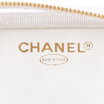 Chanel Calfskin PVC Vanity Cosmetic Case White 8 of 14