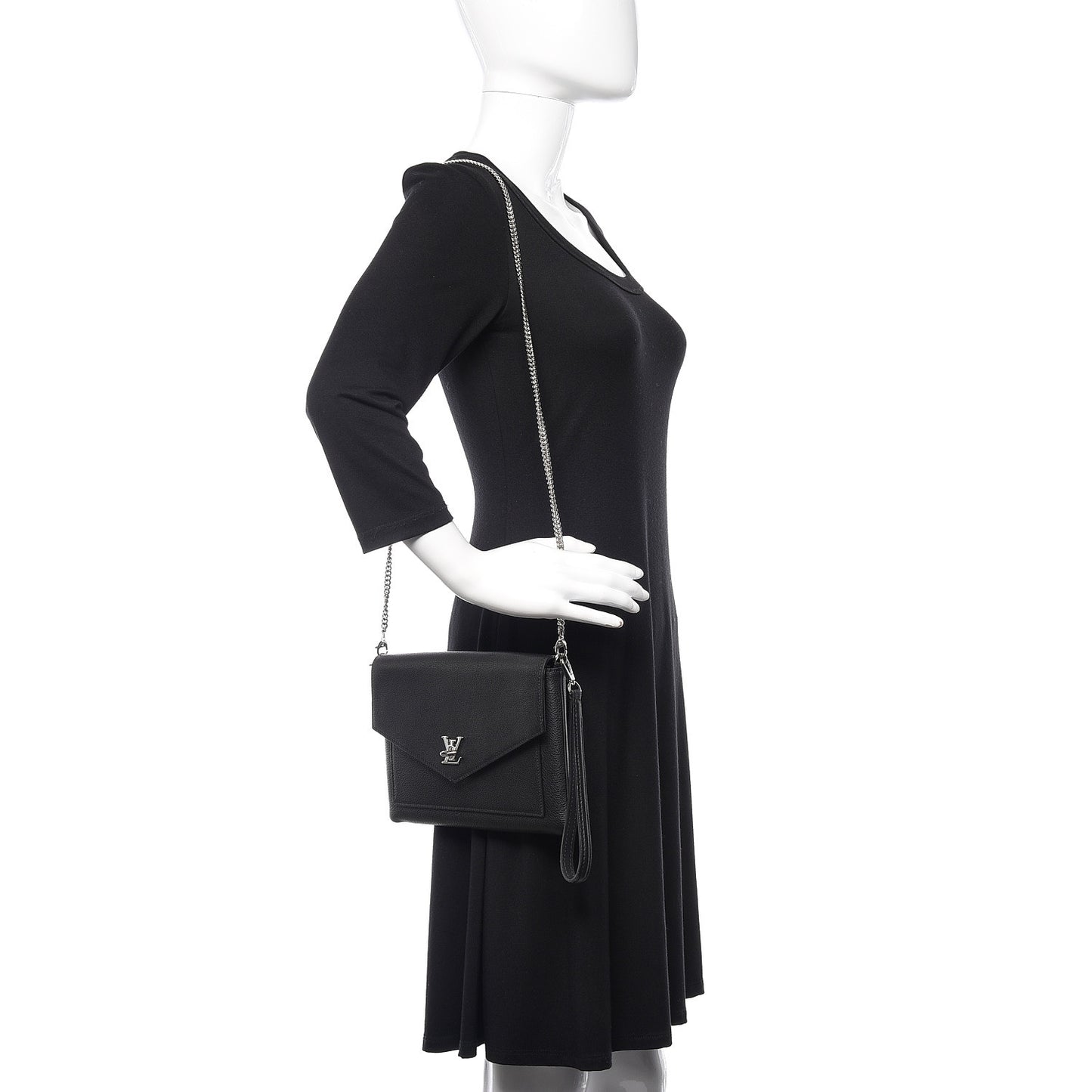 Soft Calfskin My Lockme Pochette Black