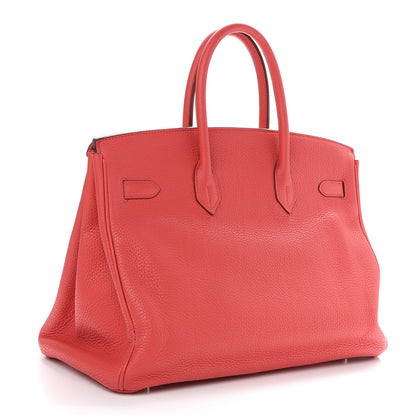 Hermes Taurillon Clemence Birkin 35 Bougainvillea 3 of 33