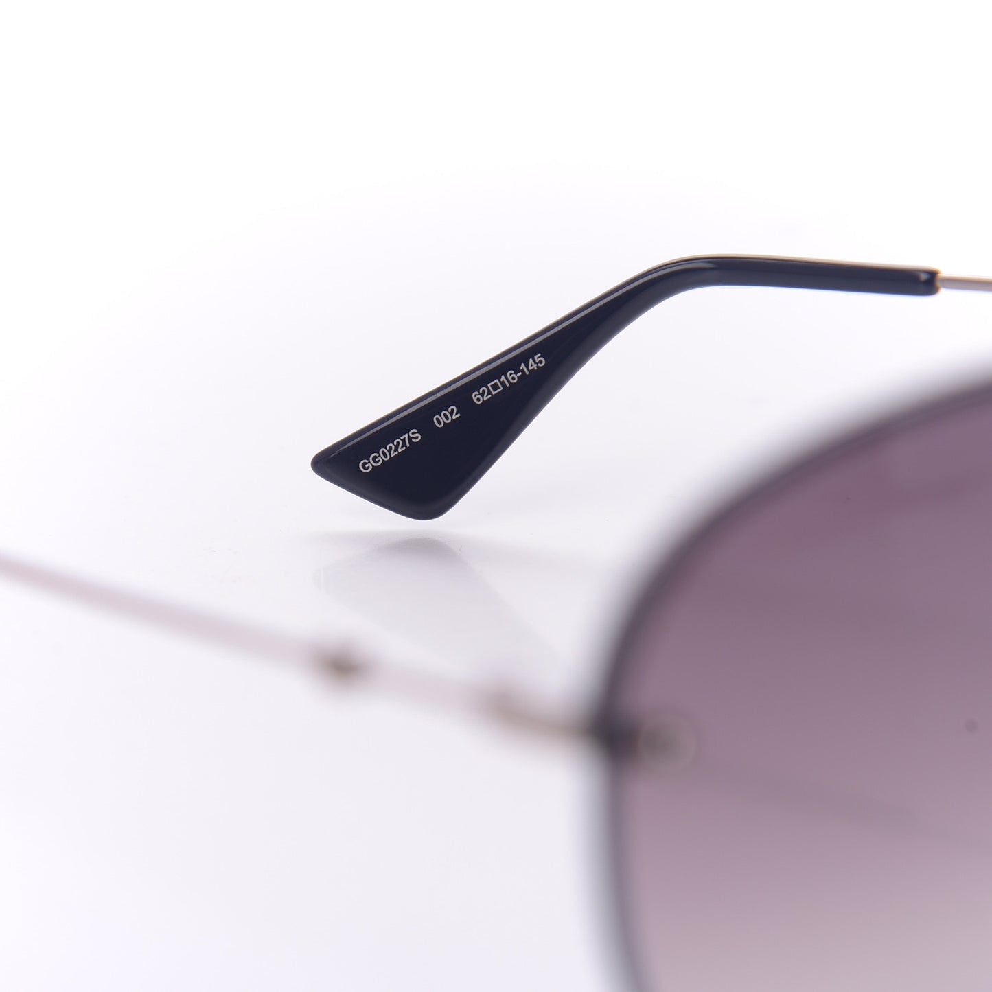 Metal Glitter Aviator Sunglasses G0227S Blue Silver