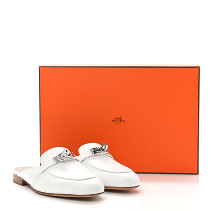 Hermes Calfskin Oz Mules 35 White 9 of 9