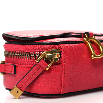 Christian Dior Goatskin Mini Saddle Shoulder Strap Pouch Red 8 of 9