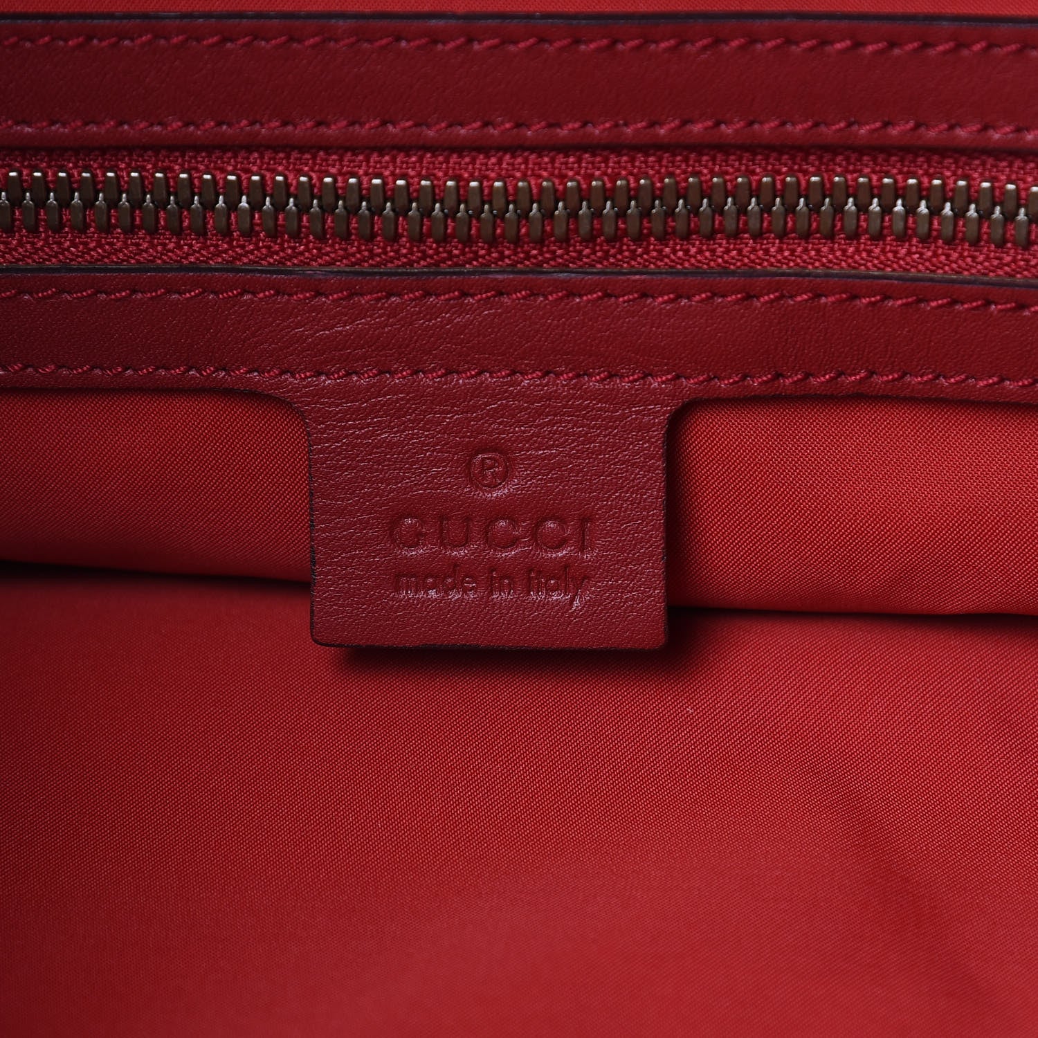 Gucci Cotton GG Wallpaper Neo Vintage Drawstring Backpack Vulcanic Red 6 of 10