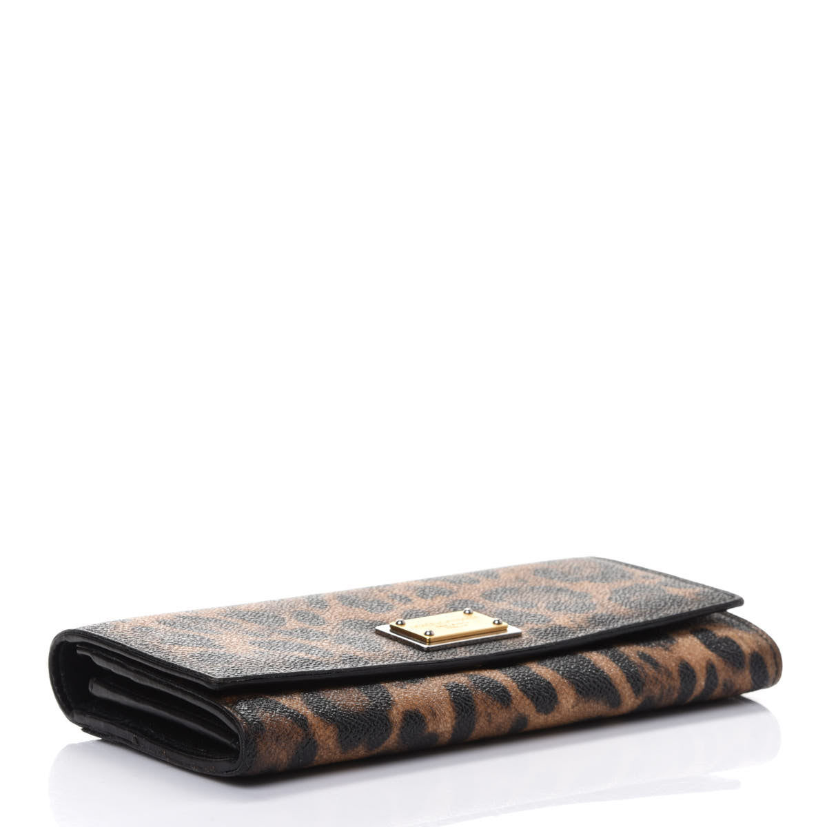 Dolce & Gabbana Dauphine Leopard Print Continental Flap Wallet 3 of 5