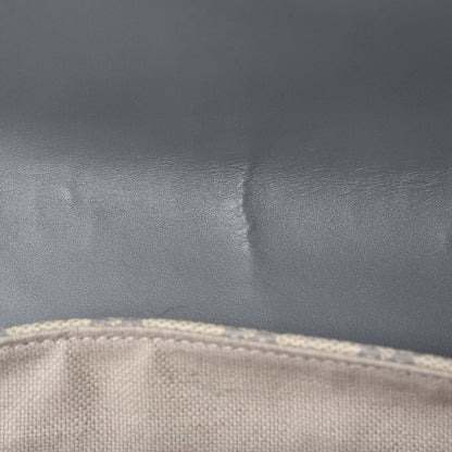 Gucci GG Supreme Monogram Selleria Calfskin Medium Satchel Messenger Bag Ecru Grigio 10 of 10