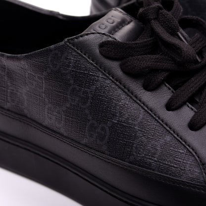 Gucci GG Supreme Monogram Mens Low Top Sneakers 9.5 Black 12 of 13