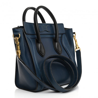 Celine Smooth Calfskin Nano Luggage Ocean Blue 2 of 17