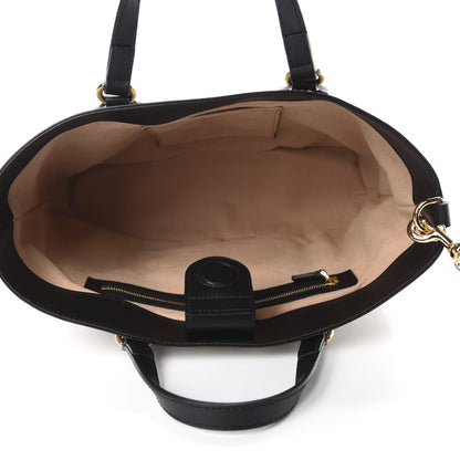Gucci Soft GG Supreme Monogram Bees Small Crossbody Tote Beige Oro Black 5 of 10