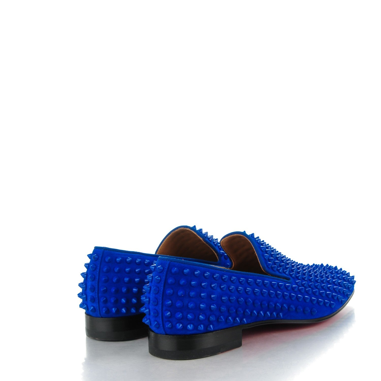 Christian Louboutin Mens Veau Velours Spikes Dandelion Flat 42.5 Electric 4 of 8