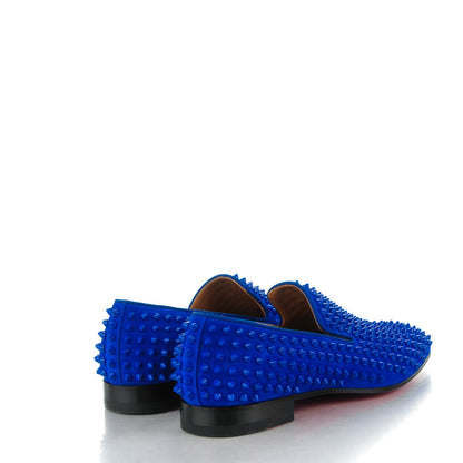 Christian Louboutin Mens Veau Velours Spikes Dandelion Flat 42.5 Electric 4 of 8