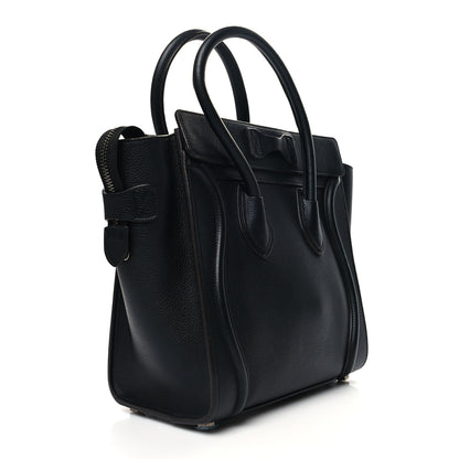 Celine Drummed Calfskin Micro Luggage Black 3 of 12