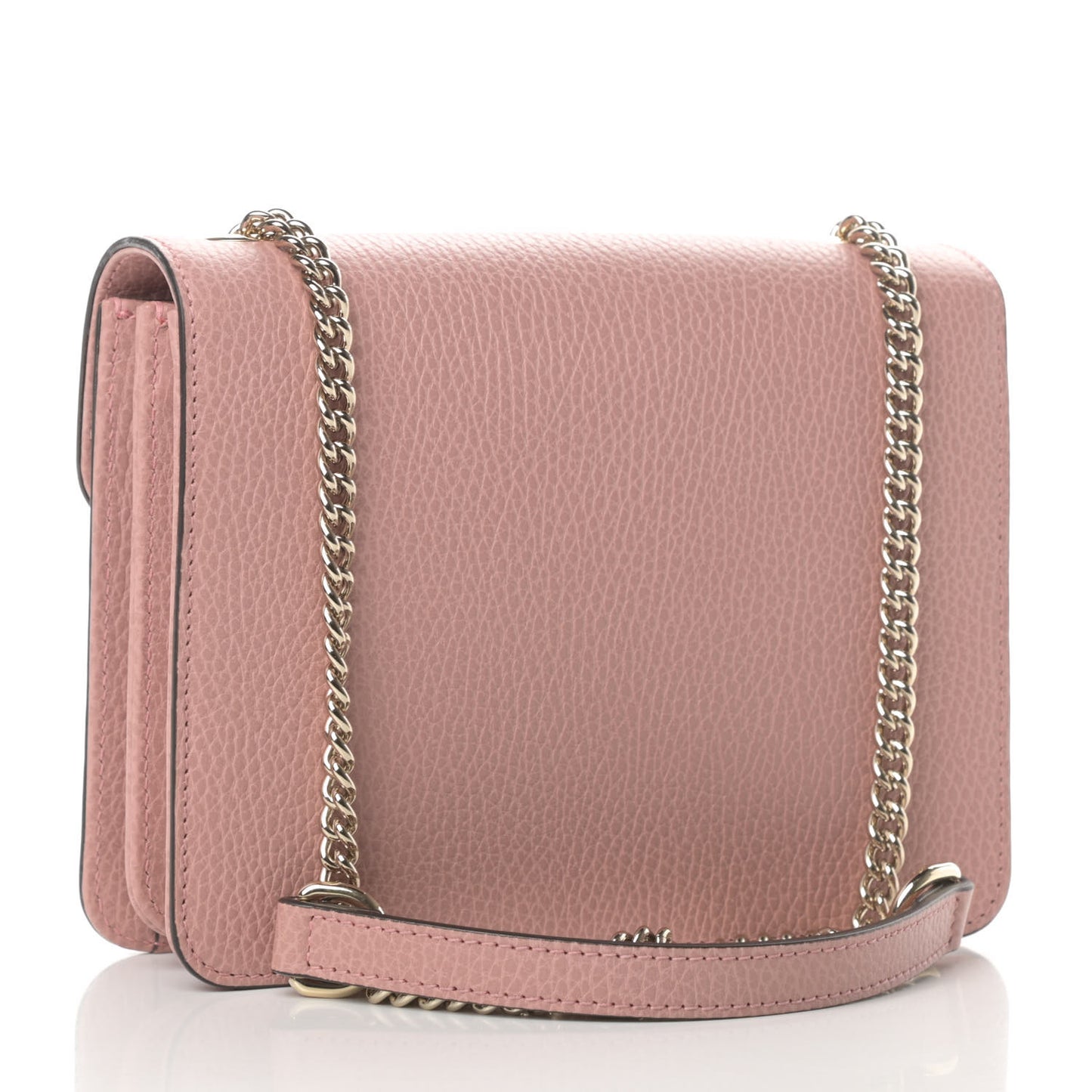 Dollar Calfskin Small Interlocking G Shoulder Bag Soft Pink