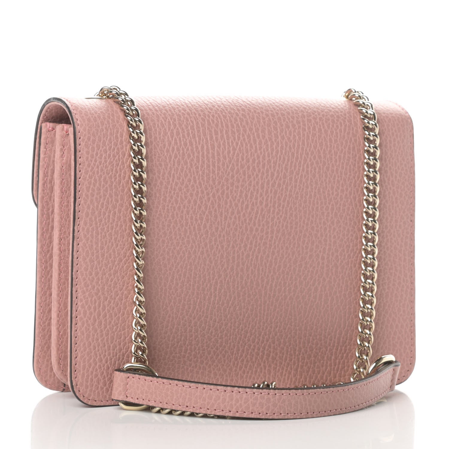 Gucci Dollar Calfskin Small Interlocking G Shoulder Bag Soft Pink 3 of 10