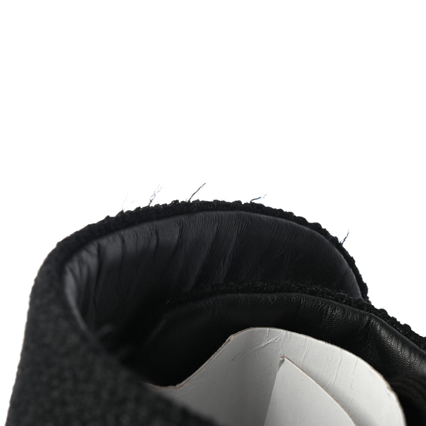 Tweed Patent Calfskin Sneaker High Boots 39 Black