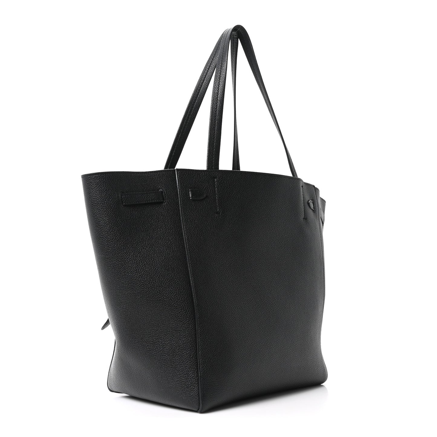 Soft Grained Calfskin Small Belt Cabas Phantom Black
