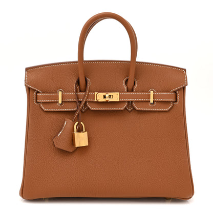 Hermes Togo Birkin 25 Gold 1 of 11