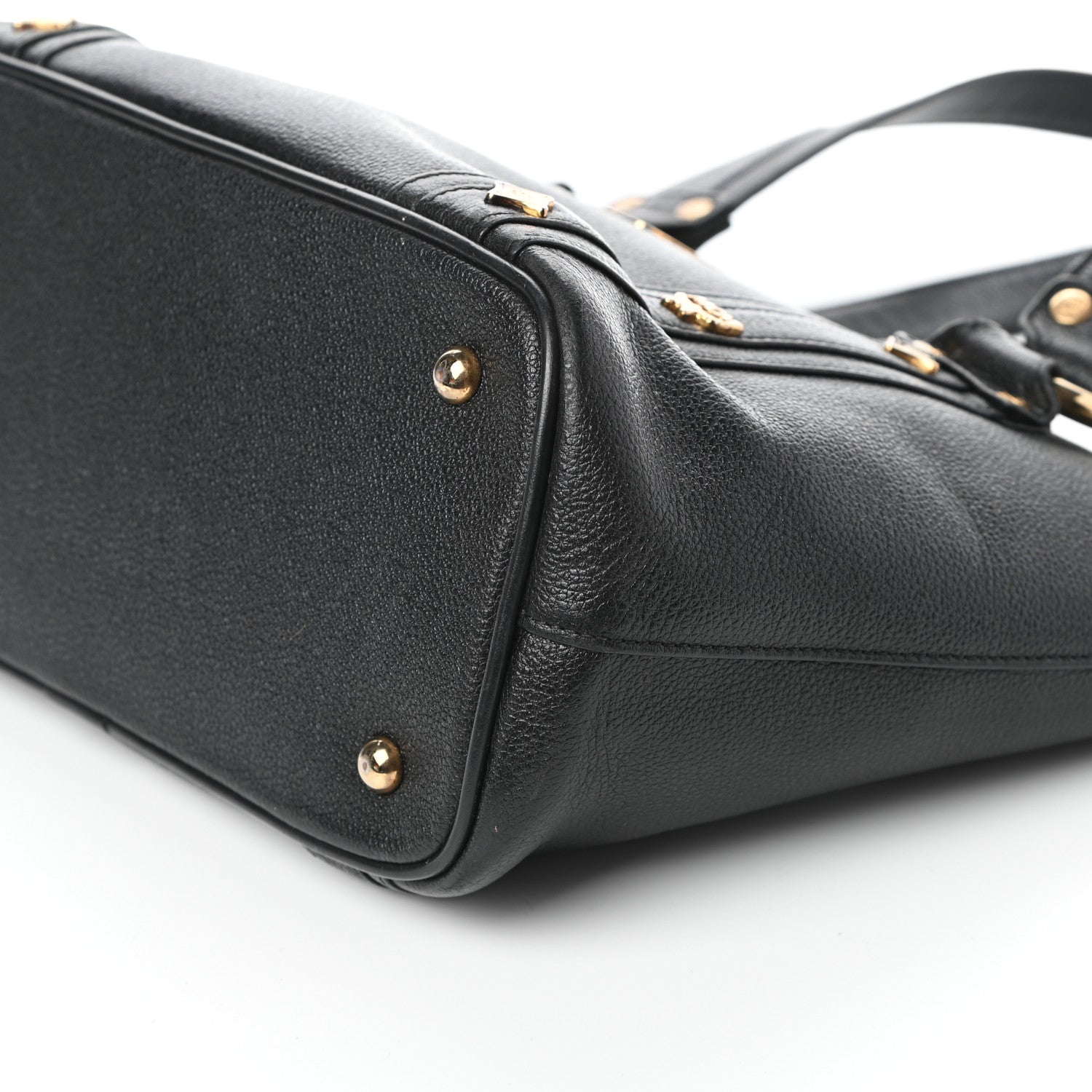 MCM Grained Calfskin Mini Tote Black 9 of 9