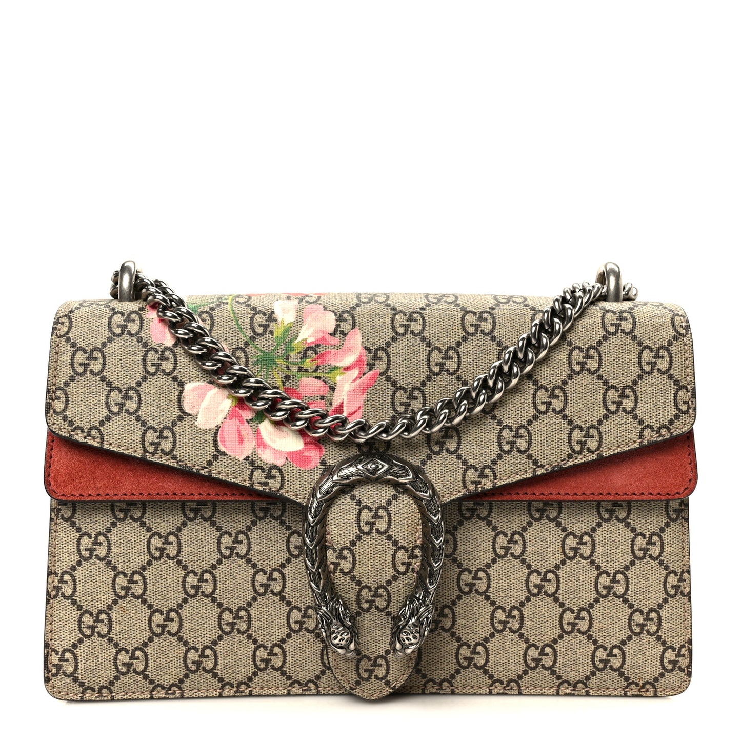 GG Supreme Monogram Blooms Small Dionysus Shoulder Bag Beige Multicolor Dry Rose