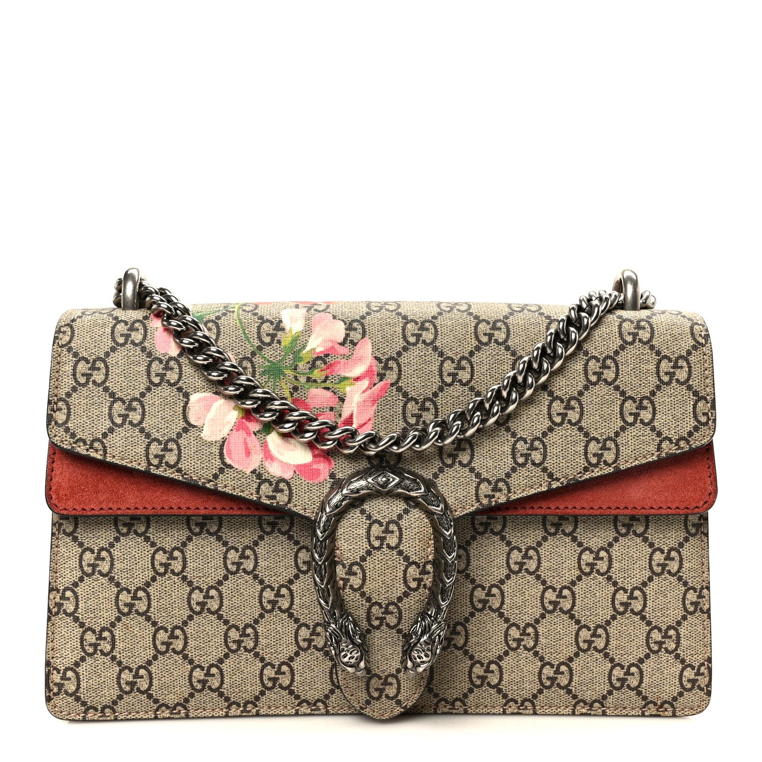 Gucci GG Supreme Monogram Blooms Small Dionysus Shoulder Bag Beige Multicolor Dry Rose 1 of 10