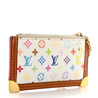 Louis Vuitton Monogram Multicolor Key Pouch White 3 of 7