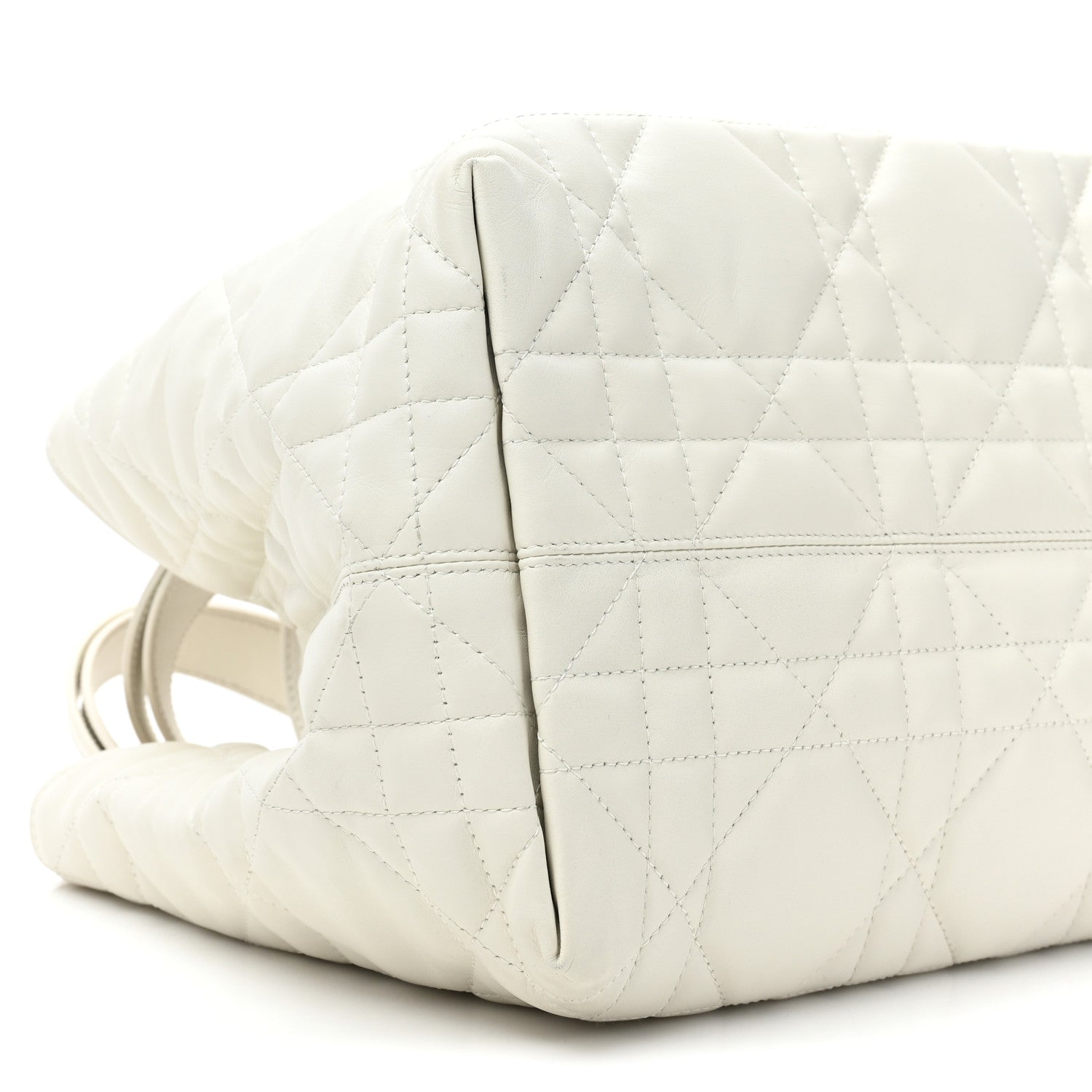 Christian Dior Calfskin Macrocannage Medium Toujours White White 11 of 14