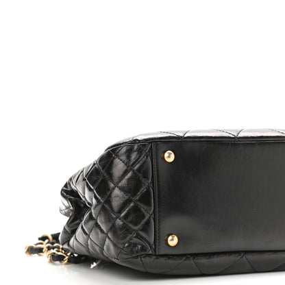 Chanel Glazed Calfskin Quilted Large Daily Walk Flap Black 8 of 9