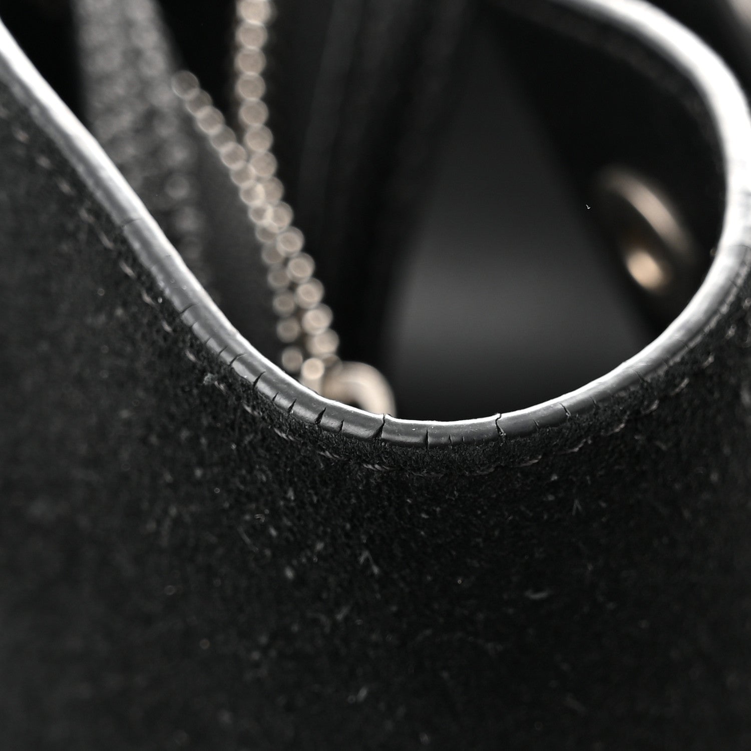 Celine Drummed Calfskin Suede Small Trapeze Black 10 of 13