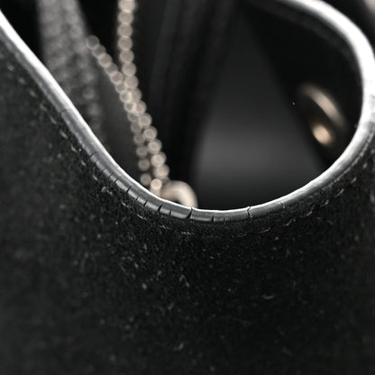 Celine Drummed Calfskin Suede Small Trapeze Black 10 of 13