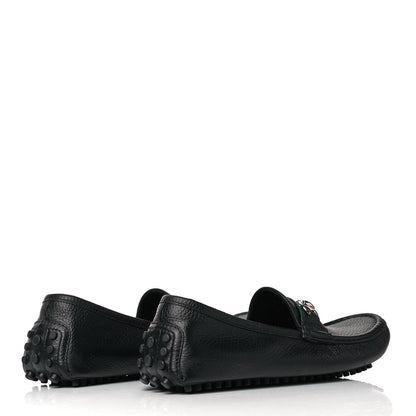 Gucci Road Calfskin Web Womens Horsebit Driver Loafers 39.5 Black 4 of 7