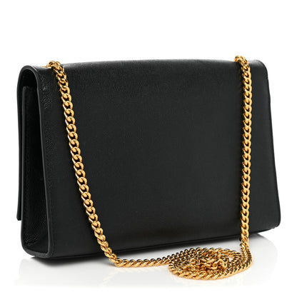 Saint Laurent Grain De Poudre Medium Classic Monogram Kate Tassel Satchel Black 3 of 13