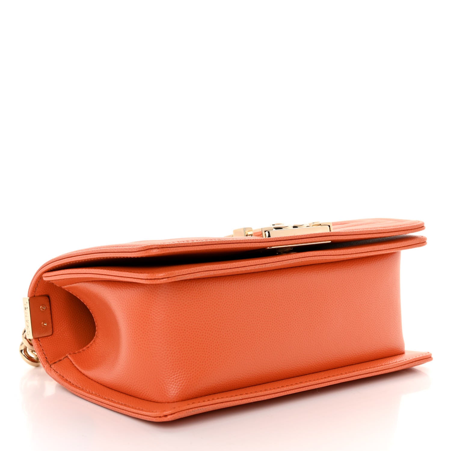 Chanel Caviar Quilted Small Boy Flap Orange 4 of 10
