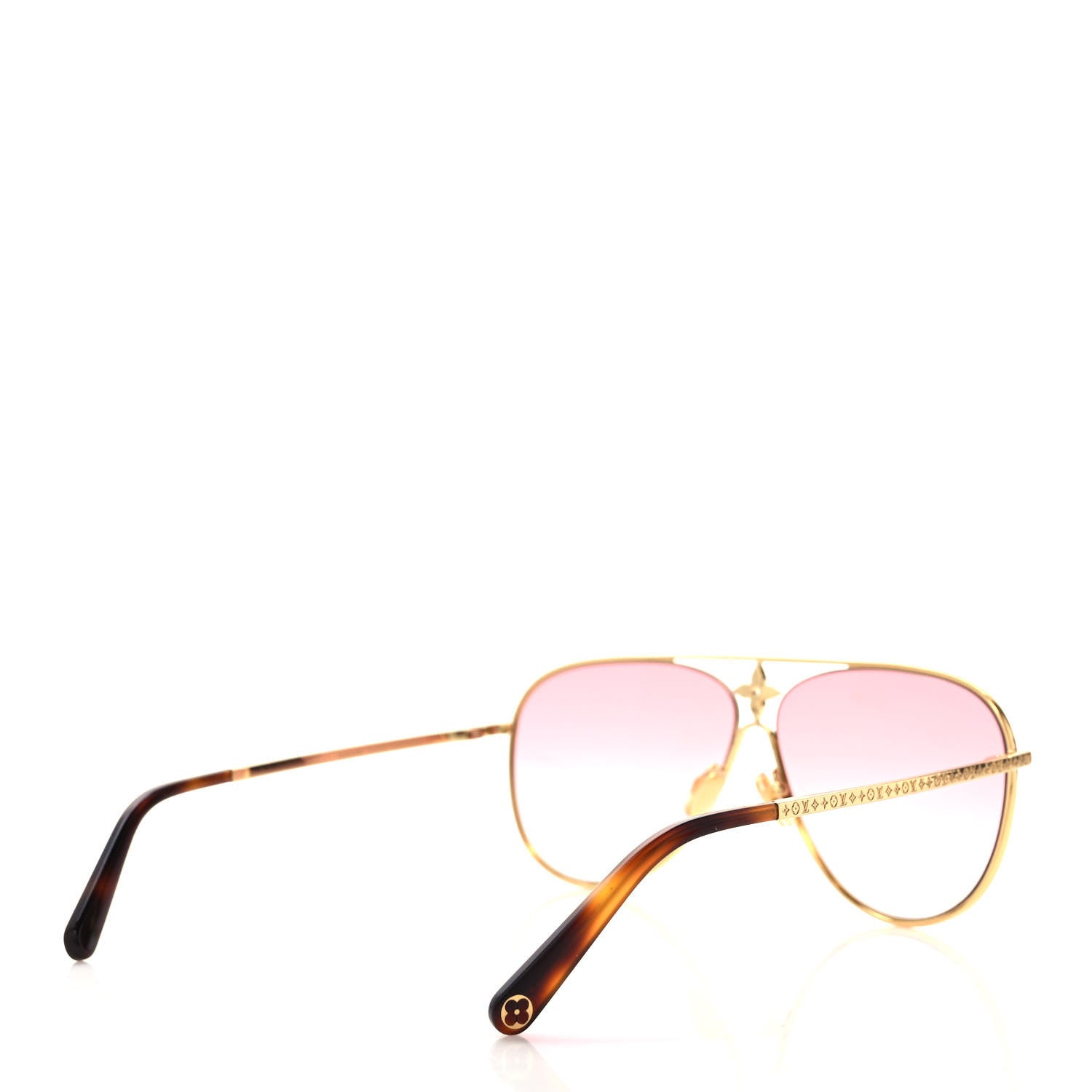 Louis Vuitton Metal LV Star Pilot Sunglasses Z1868U Pink 4 of 7