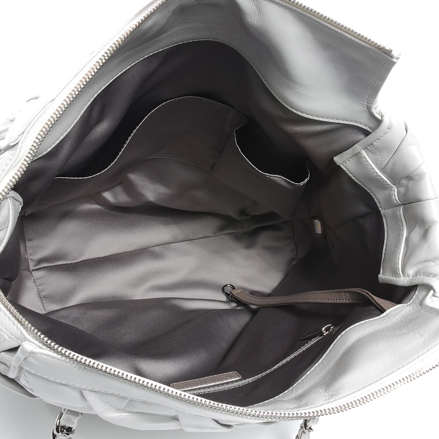 Chanel Leather CC Twisted Medium Tote Gray 6 of 8