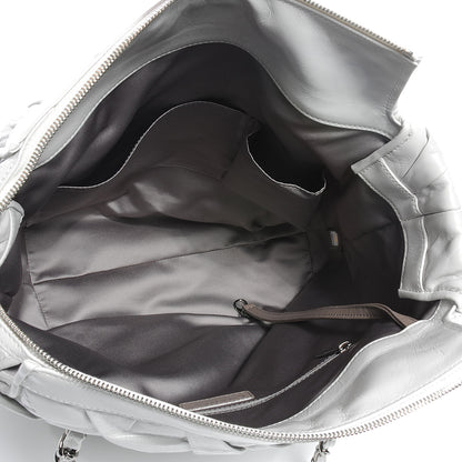 Chanel Leather CC Twisted Medium Tote Gray 6 of 8